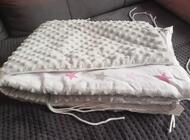 Grajewo ogłoszenia: Sprzedam łóżeczko dziecięce z materacem, osłonką i warkoczem. - zdjęcie