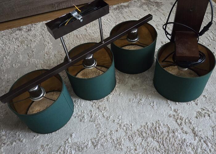 Grajewo ogłoszenia: Sprzedam ładny żyrandoli  i lampkę ( kinkiet), abażury zieleń...